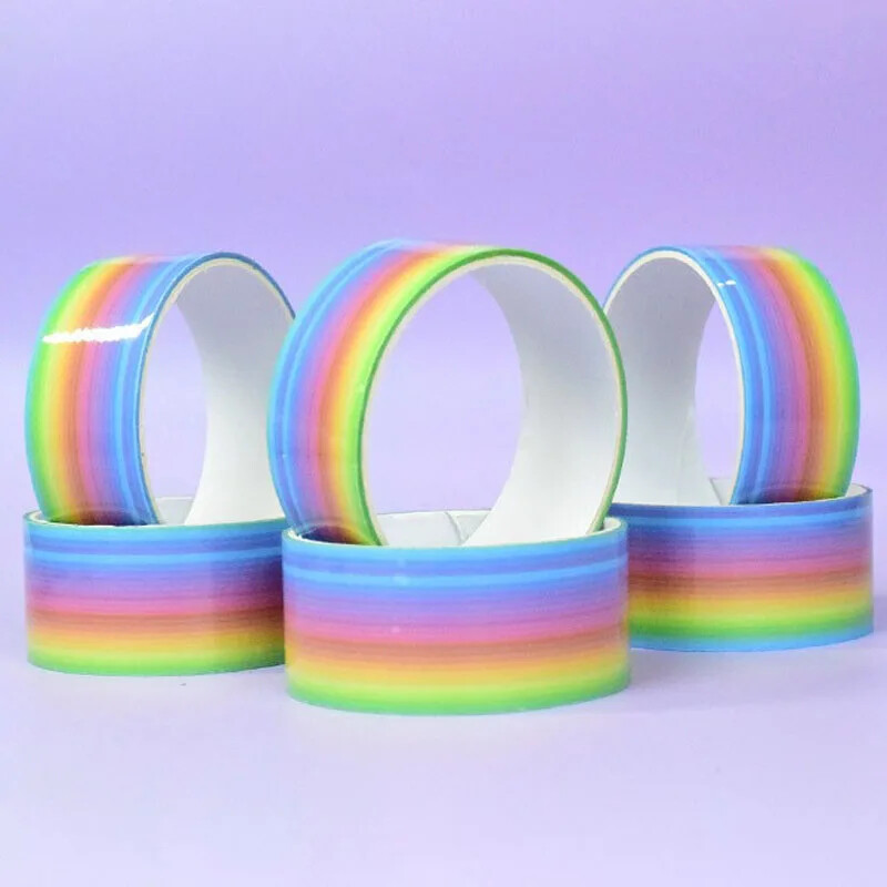 Curcubeu Lipici pentru rulare Benzi lipicioase de decompresie Jucărie de relaxare Minge lipicioasă Artizanat manual DIY Realizarea benzilor de bile colorate