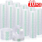 1-10 БР. Силна лепкава прозрачна лента Невидими залепващи опаковъчни ленти Опаковъчна прозрачна лента Домашен офис Ученически пособия