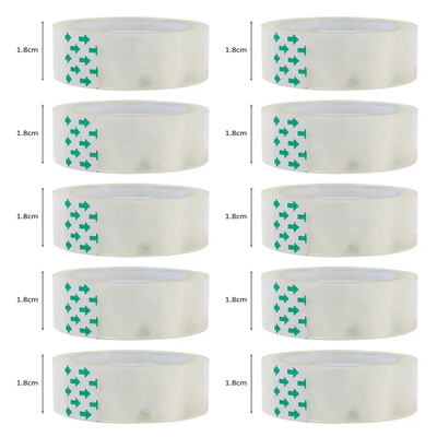 1-10 БР. Силна лепкава прозрачна лента Невидими залепващи опаковъчни ленти Опаковъчна прозрачна лента Домашен офис Ученически пособия