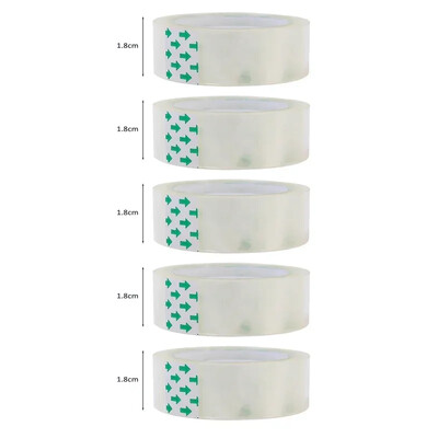 1-10 БР. Силна лепкава прозрачна лента Невидими залепващи опаковъчни ленти Опаковъчна прозрачна лента Домашен офис Ученически пособия