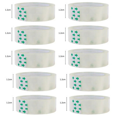 1-10 БР. Силна лепкава прозрачна лента Невидими залепващи опаковъчни ленти Опаковъчна прозрачна лента Домашен офис Ученически пособия