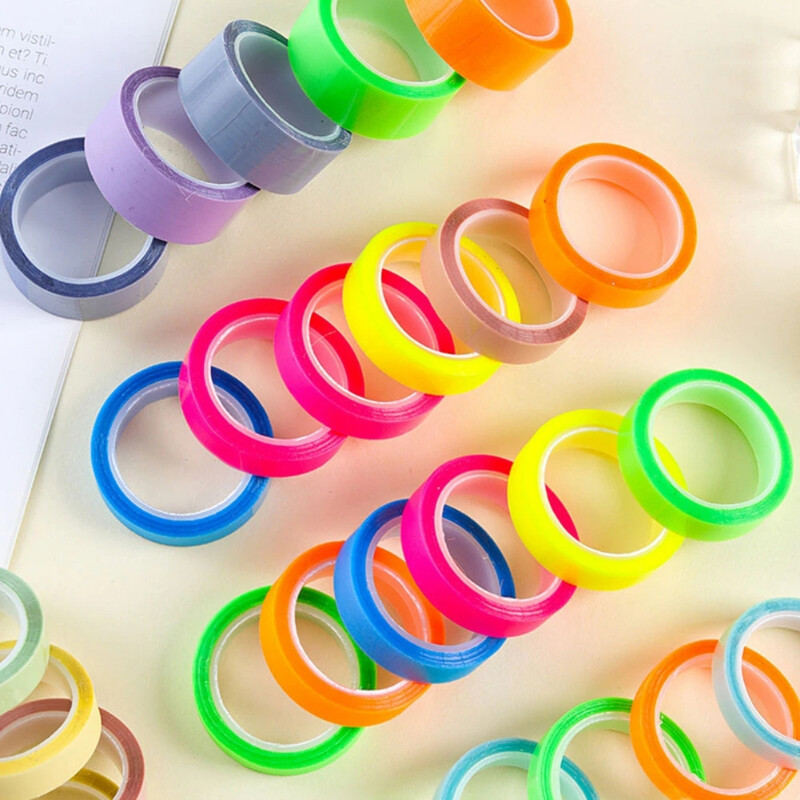 5 rola prozirnih samoljepljivih jezičaca za indeksiranje fluorescentnih markera stranica Ljepljive bilješke u boji Selotejp Školski uredski pribor