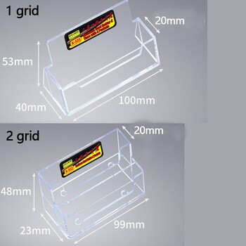 Διάφανη θήκη επιτραπέζιου ραφιού για επαγγελματικές κάρτες για γραφείο Πλαστική διαφανής βάση οθόνης