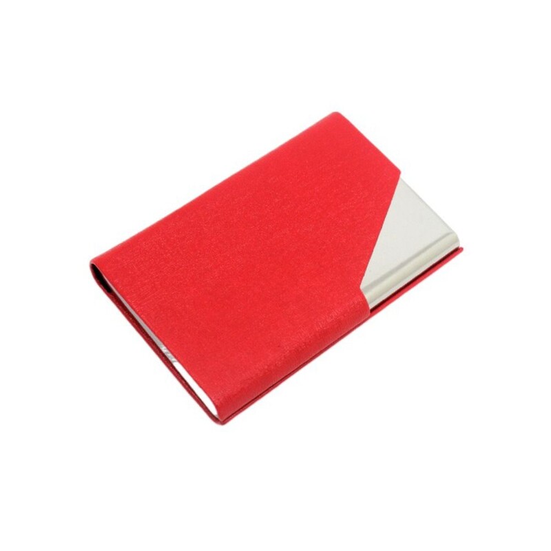 Nerūdijančio plieno kortelių laikiklis Creative PU odos magnetinės vardinės kortelės laikymas Patvarus didelės talpos vardo kortelių dėklas Biuras