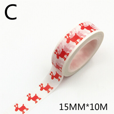 1PC Božićne Washi trake Snježne pahuljice Pruge sobova Kawaii maskirne trake Naljepnice Uredski materijal Scrapbooking Školski pribor