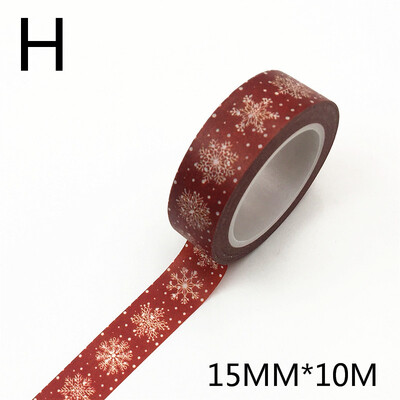 1PC Božićne Washi trake Snježne pahuljice Pruge sobova Kawaii maskirne trake Naljepnice Uredski materijal Scrapbooking Školski pribor