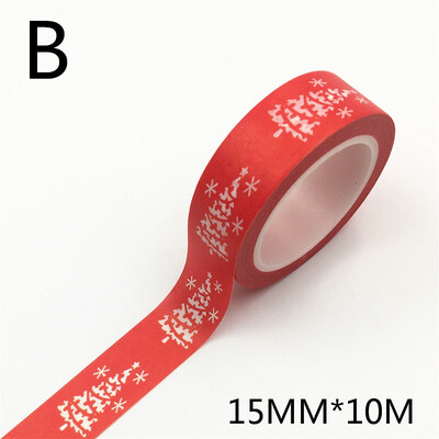 1PC Božićne Washi trake Snježne pahuljice Pruge sobova Kawaii maskirne trake Naljepnice Uredski materijal Scrapbooking Školski pribor