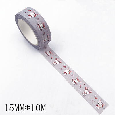 1PC Božićne Washi trake Snježne pahuljice Pruge sobova Kawaii maskirne trake Naljepnice Uredski materijal Scrapbooking Školski pribor