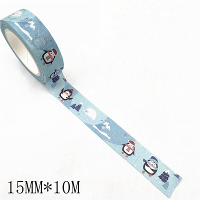 1PC Božićne Washi trake Snježne pahuljice Pruge sobova Kawaii maskirne trake Naljepnice Uredski materijal Scrapbooking Školski pribor