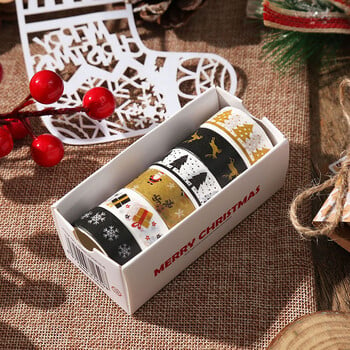 Christmas Washi Tapes 6Pcs Festival Washi Tape Stationery Gift Cinta Adhesiva Decorativa Scrapbooking Supplies Σετ Ταινιών Washi