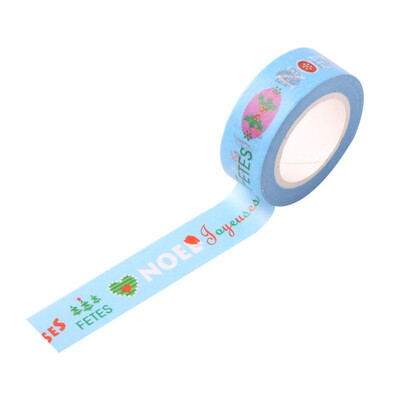 15 mm X 10 m Božićno drvce od snježnog jelena Ukrasna Washi traka DIY Scrapbooking Samoljepljiva traka Školski uredski pribor