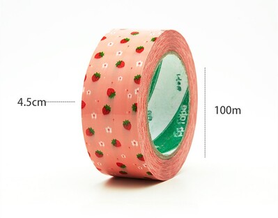 1 db 4,5 cm X 100 méter eper csomagoló ragasztószalag csomagoláshoz szállításhoz lánczáró műanyag szalag nagykereskedelmi kellékek