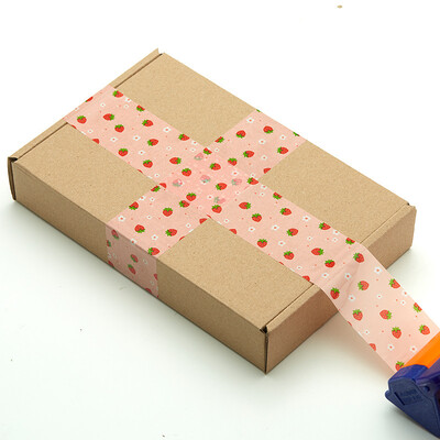 1 bucată 4,5 cm X 100 metri bandă adezivă de ambalare cu căpșuni pentru ambalare, transport, bandă de plastic pentru etanșare urzeală, consumabile cu ridicata