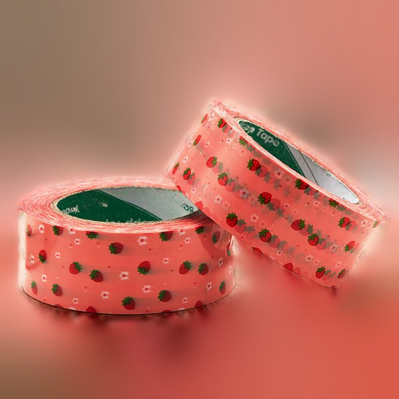 1 bucată 4,5 cm X 100 metri bandă adezivă de ambalare cu căpșuni pentru ambalare, transport, bandă de plastic pentru etanșare urzeală, consumabile cu ridicata