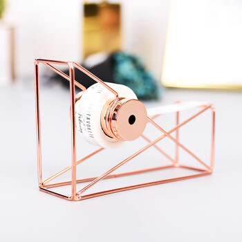 Rose Gold Hollow Tape Cutter Washi Storage Organizer Επιστολόχαρτα προμήθειες γραφείου JUN-28A