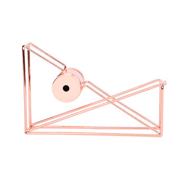 Rose Gold Hollow Tape Cutter Washi Storage Organizer Επιστολόχαρτα προμήθειες γραφείου JUN-28A