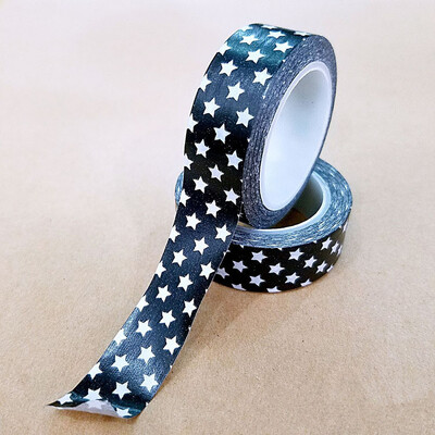 10 m 1x crno-bijela ljepljiva traka Japanska Washi traka Ukrasna traka DIY spomenar Papir za foto album Set maskirnih traka