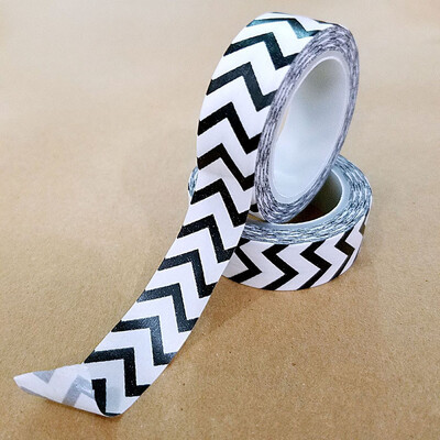10 m 1x crno-bijela ljepljiva traka Japanska Washi traka Ukrasna traka DIY spomenar Papir za foto album Set maskirnih traka