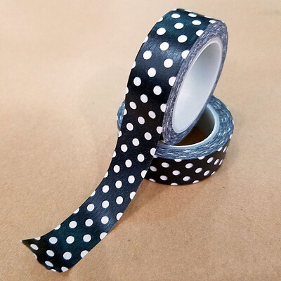 10 m 1x crno-bijela ljepljiva traka Japanska Washi traka Ukrasna traka DIY spomenar Papir za foto album Set maskirnih traka