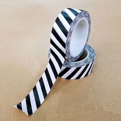 10 m 1x crno-bijela ljepljiva traka Japanska Washi traka Ukrasna traka DIY spomenar Papir za foto album Set maskirnih traka