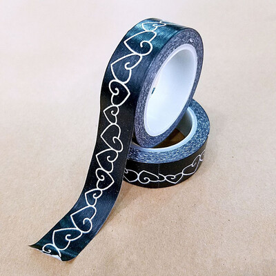 10 m 1x crno-bijela ljepljiva traka Japanska Washi traka Ukrasna traka DIY spomenar Papir za foto album Set maskirnih traka