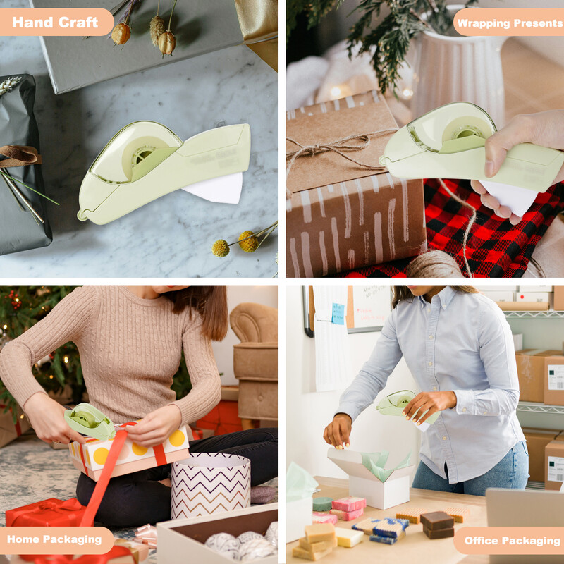 Eagle automatinis juostos dozatorius, su dviem juostos ritinėliais, nereikia baterijos, puikiai tinka rankų darbams, šeimos dovanų pakavimui