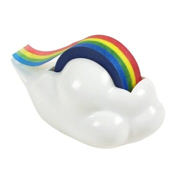 Rainbow Tape Dispenser Πλαστικός κόφτης πριονιού για Washi Tapes Maxium 18mm Επιτραπέζιο Organizer Desk Office School F7490