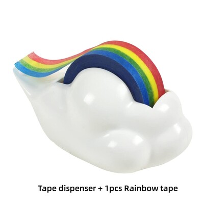 Rainbow teibi jaotur plastist saehamba lõikur Washi Tapes Maxium 18mm Lauakorraldaja Laud Kontor Kool F7490