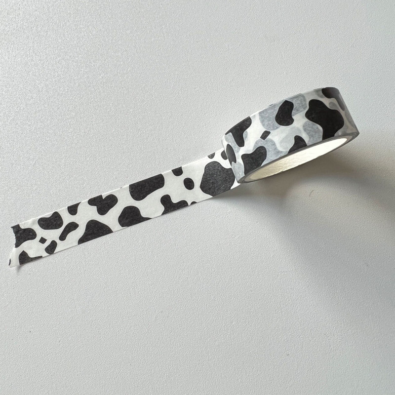 1 buc Ins Cute Milk Dunge Vaci Leopard Masking Washi Bandă decorativă cu puncte Bandă adezivă DIY Scrapbooking Etichetă autocolant Papetarie