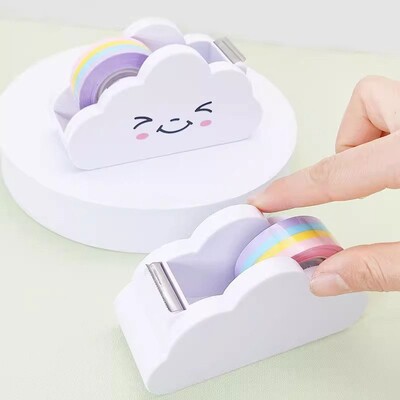 1PC Kreativni slatki blok trake Mini Cloud Studentski rezač trake Priručnik blok trake Rainbow Traka