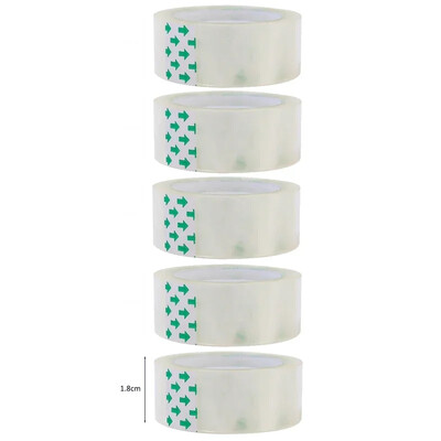 5-1 kom 18/12/8 mm prozirna ljepljiva traka Paket Alati Uredski pribor Školski pribor Pakiranje ljepljive trake za studente