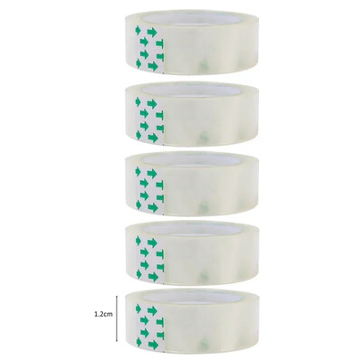 5-1 kom 18/12/8 mm prozirna ljepljiva traka Paket Alati Uredski pribor Školski pribor Pakiranje ljepljive trake za studente