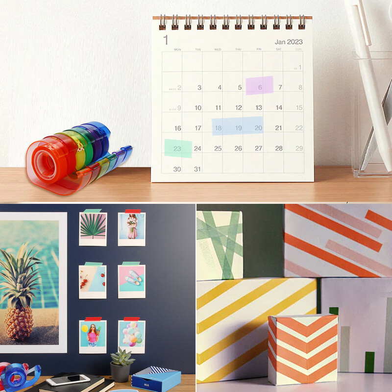 Eagle Creative teibi jaoturi komplekt, DIY käsitööriistad, 6 tk värvilised läbipaistvad teibid kaasas, koolitarbed kontoritarbed