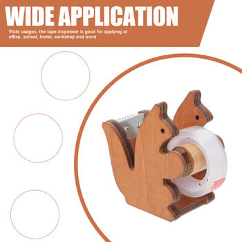 Tape Dispenser Επιτραπέζιο Θήκες Ταινιών Ξύλινο Squirrel Dispenser Tape Αναλώσιμα γραφείου