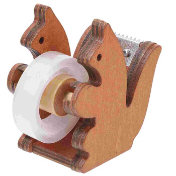 Tape Dispenser Επιτραπέζιο Θήκες Ταινιών Ξύλινο Squirrel Dispenser Tape Αναλώσιμα γραφείου