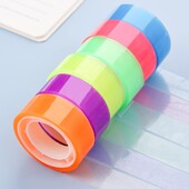 15 mm lai vikerkaarevärviline kleeplint, läbipaistev märgistus, dekoratiivne veekindel kunstiteoste jaoks mõeldud kontoritarvete jaoks