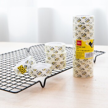 Deli 8 Rolls Διαφανής Χαρτικά Ταινία Traceless 2 Spec Packing Tape Ισχυρή κολλητική ταινία για σχολικά είδη συσκευασίας γραφείου