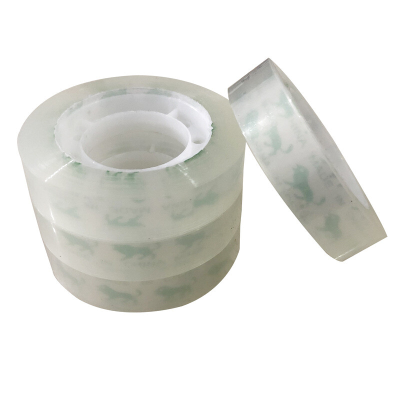 8 rola/pakiranje 1,2 cm x 30 metara prozirna ljepljiva traka žuto-bijele boje za školski uredski pribor Mala prozirna traka