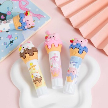 Creative Ice Cream Shape Solid Glue Stick Ισχυρές κόλλες Κόλλα ραβδί για φοιτητικά χαρτικά Προμήθειες στερεής κόλλας υψηλού ιξώδους