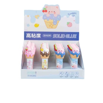 Creative Ice Cream Shape Solid Glue Stick Ισχυρές κόλλες Κόλλα ραβδί για φοιτητικά χαρτικά Προμήθειες στερεής κόλλας υψηλού ιξώδους