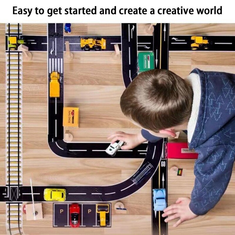 Utrke Dječji rođendanski darovi Autocesta Washi traka Cesta Auto Staza Vlak Naljepnice Igračke Planeri Omotanje spomenara