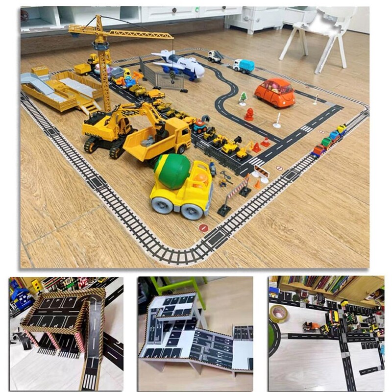 Utrke Dječji rođendanski darovi Autocesta Washi traka Cesta Auto Staza Vlak Naljepnice Igračke Planeri Omotanje spomenara