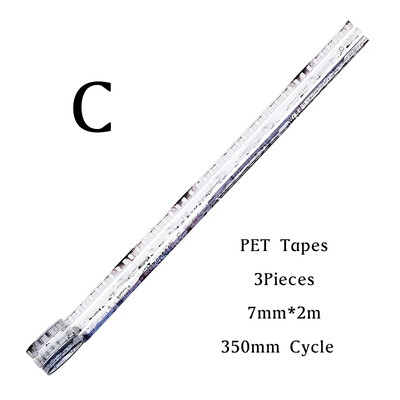 3tk/pakk 7mm*2m Vintage film PET-teibid DIY scrapbooking maskeerimislint kollaaž rämpsajakirjade loomingulised kirjatarvete teibid