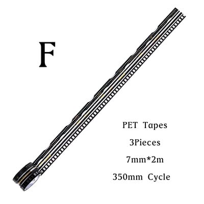 3tk/pakk 7mm*2m Vintage film PET-teibid DIY scrapbooking maskeerimislint kollaaž rämpsajakirjade loomingulised kirjatarvete teibid