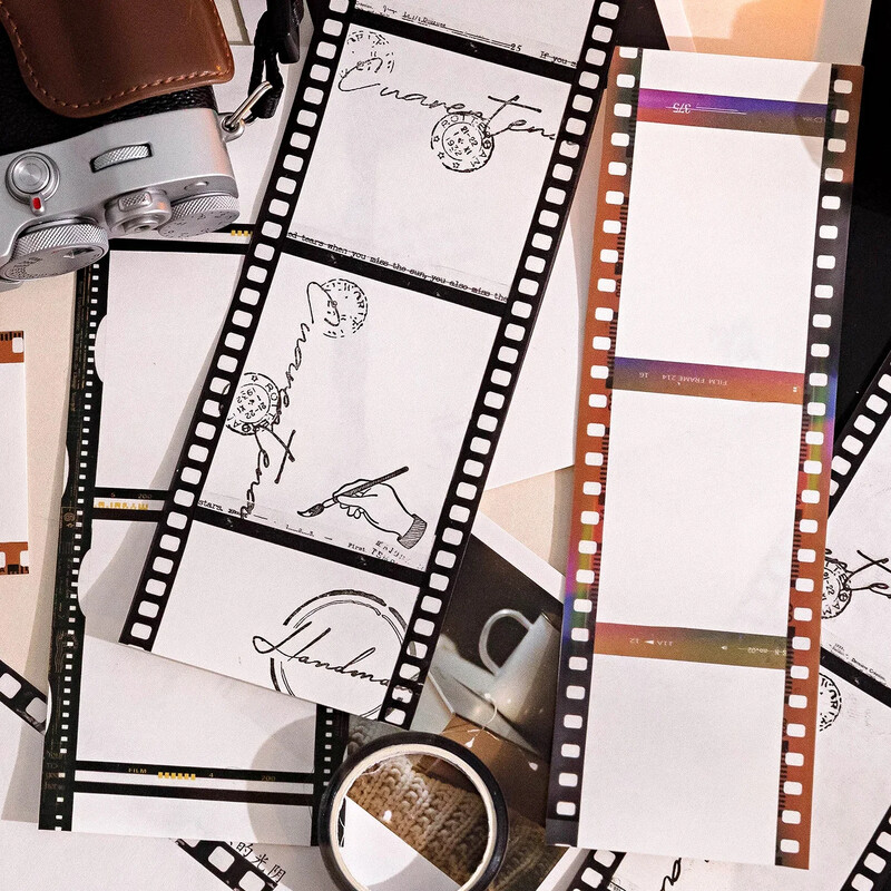 3tk/pakk 7mm*2m Vintage film PET-teibid DIY scrapbooking maskeerimislint kollaaž rämpsajakirjade loomingulised kirjatarvete teibid