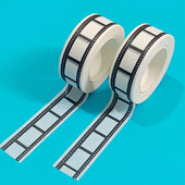 10M*15mm лента за печат на ролка на фотоапарата Скрапбук Направи си сам стикер Декорация Японска лента хартия Черно бели ръбове