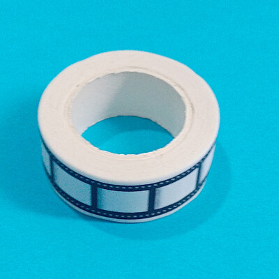 10M*15mm лента за печат на ролка на фотоапарата Скрапбук Направи си сам стикер Декорация Японска лента хартия Черно бели ръбове