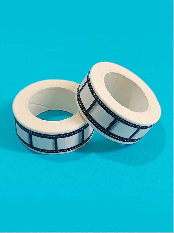10M*15mm лента за печат на ролка на фотоапарата Скрапбук Направи си сам стикер Декорация Японска лента хартия Черно бели ръбове