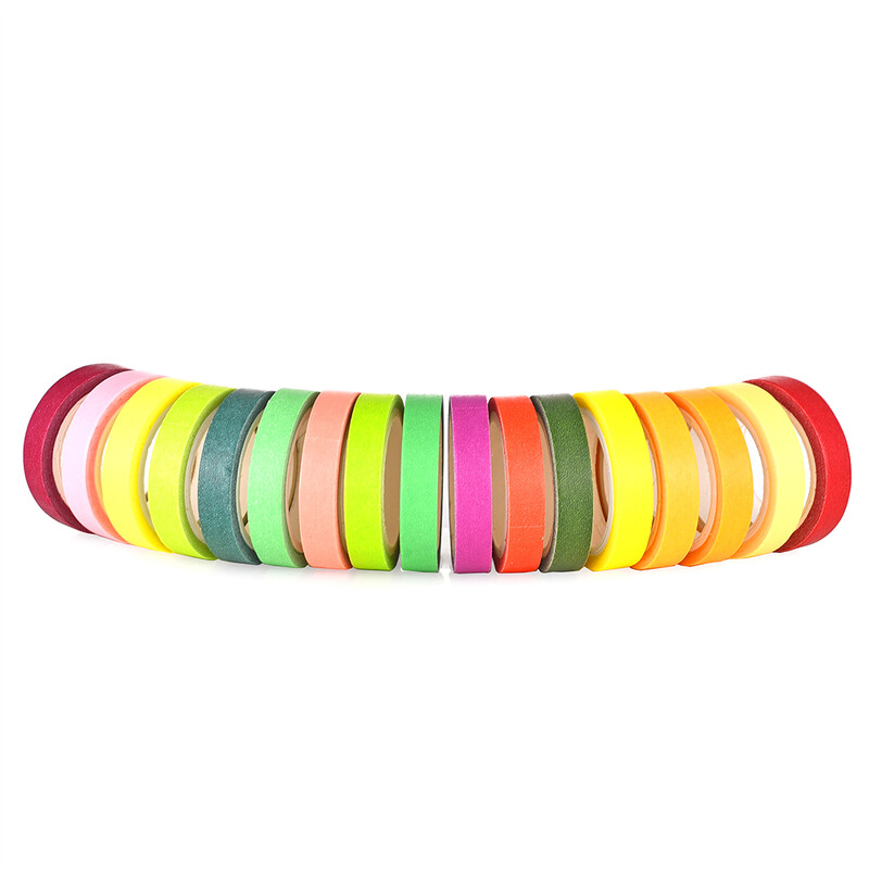 40 kom duginih jednobojnih japanskih maskirnih Washi ljepljivih papirnatih traka Ljepljivi ispis DIY Scrapbooking Deco Washi traka