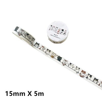 Slatka Kawaii preslatka mačka Ljepljiva papirna Washi traka Maskirna traka DIY naljepnica za spomenare